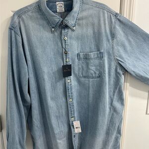 Brooks Brothers Light Blue Denim Button-Down Shirt